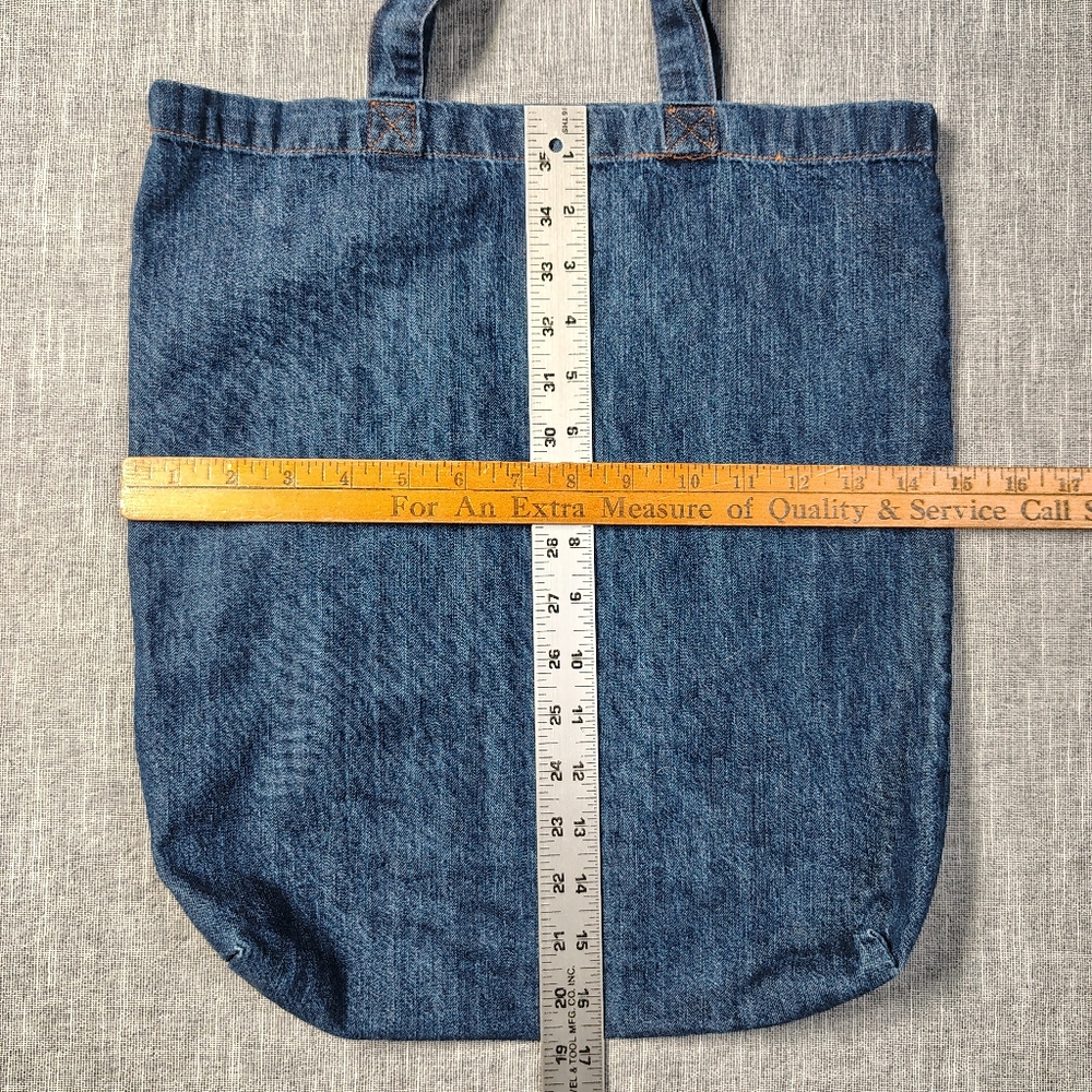 Sage‎ Lodge Denim Tote Bag Jean Canvas - Picture 4 of 8
